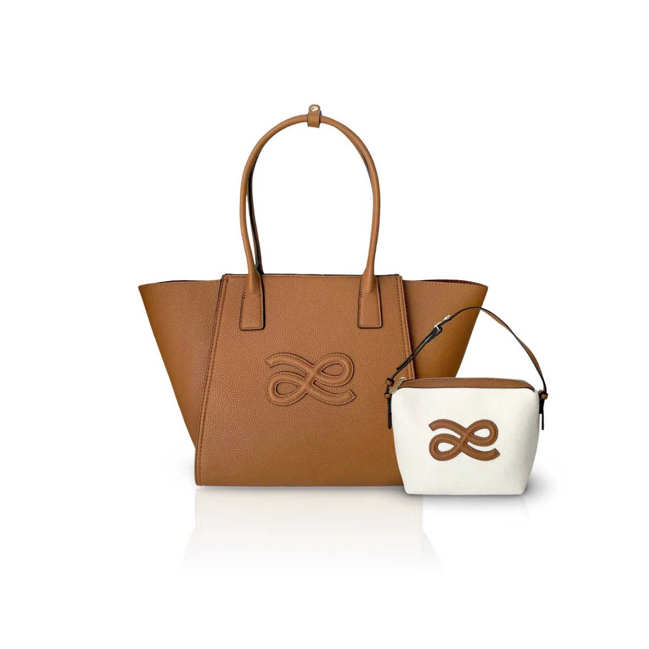 Flutter Tote Laptop Bag - PU/Canvas