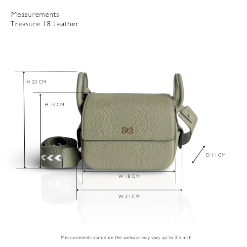 Treasure 18 - Genuine Leather  (Long Strap: Canvas)