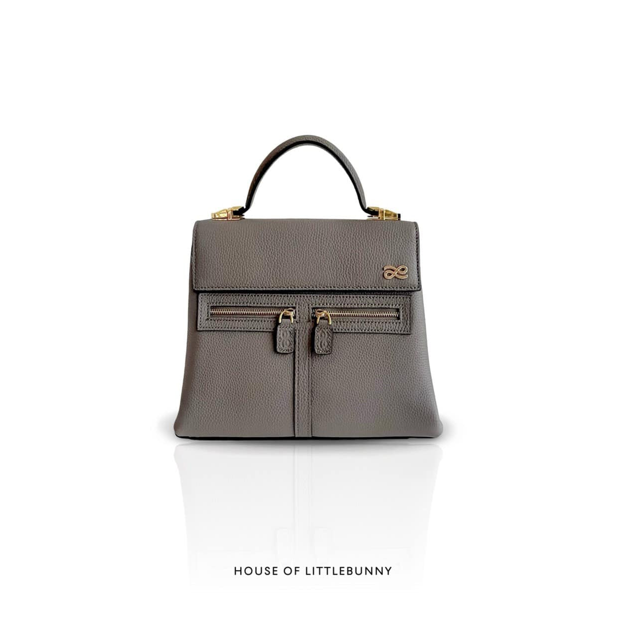 House of LittleBunny Singapore SG Clara Leather Charcoal
