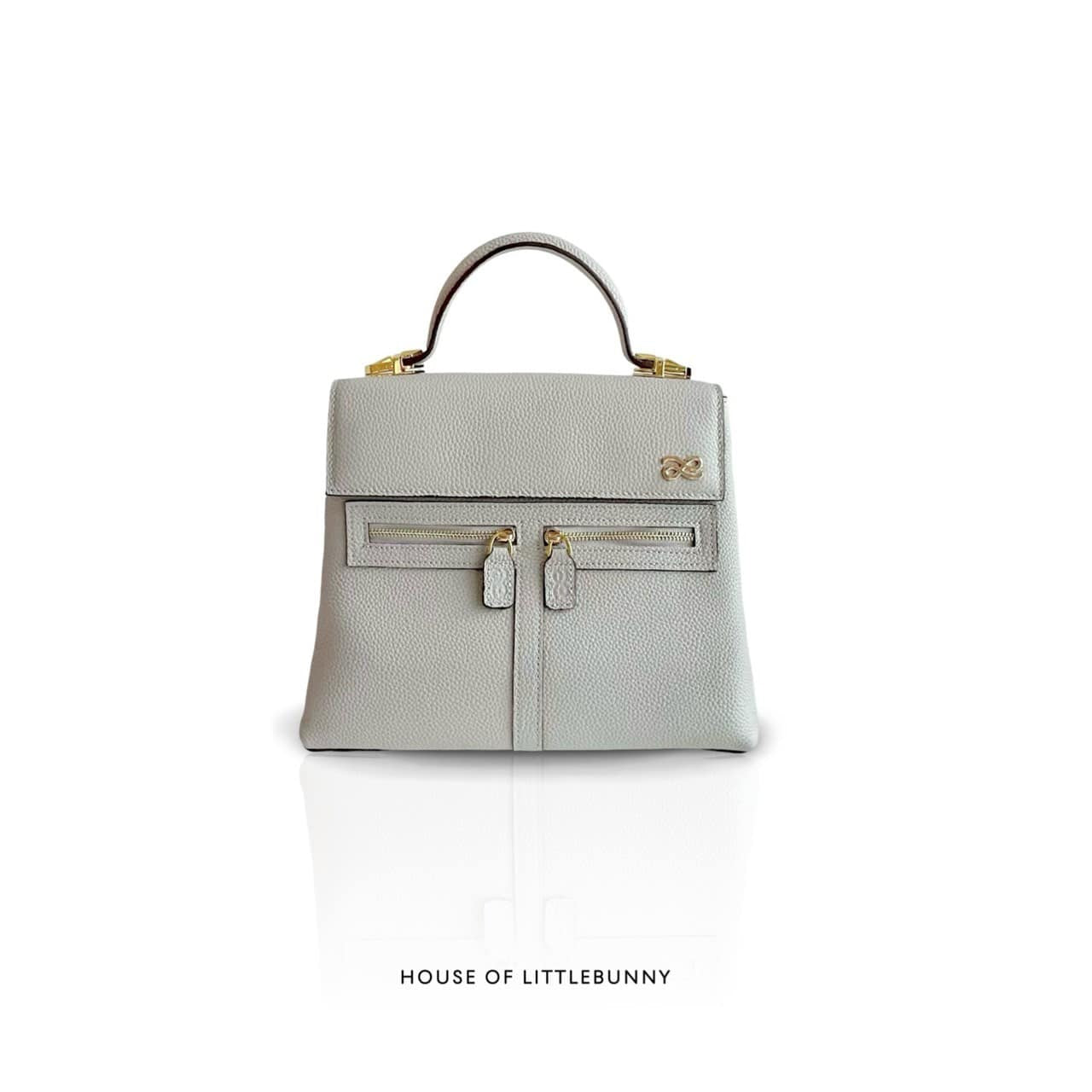 House of LittleBunny Singapore SG Clara Leather Light Grey