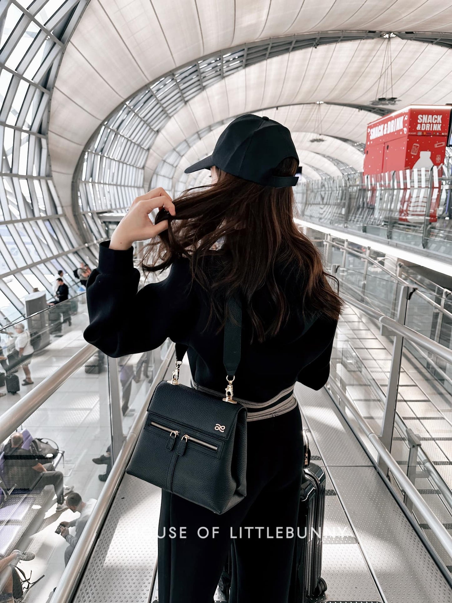 House of LittleBunny Singapore SG Clara Leather Model  Black