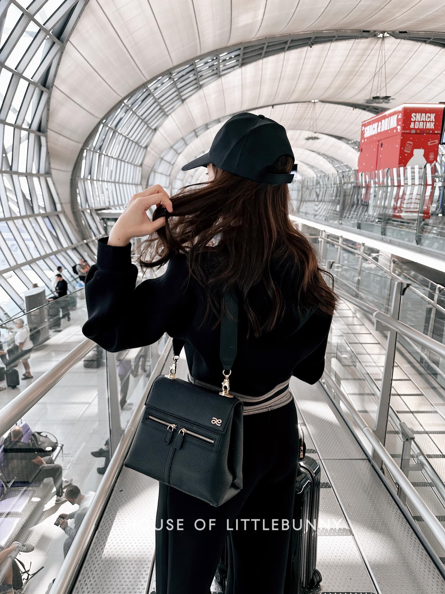 House of LittleBunny Singapore SG Clara Leather Model  Black
