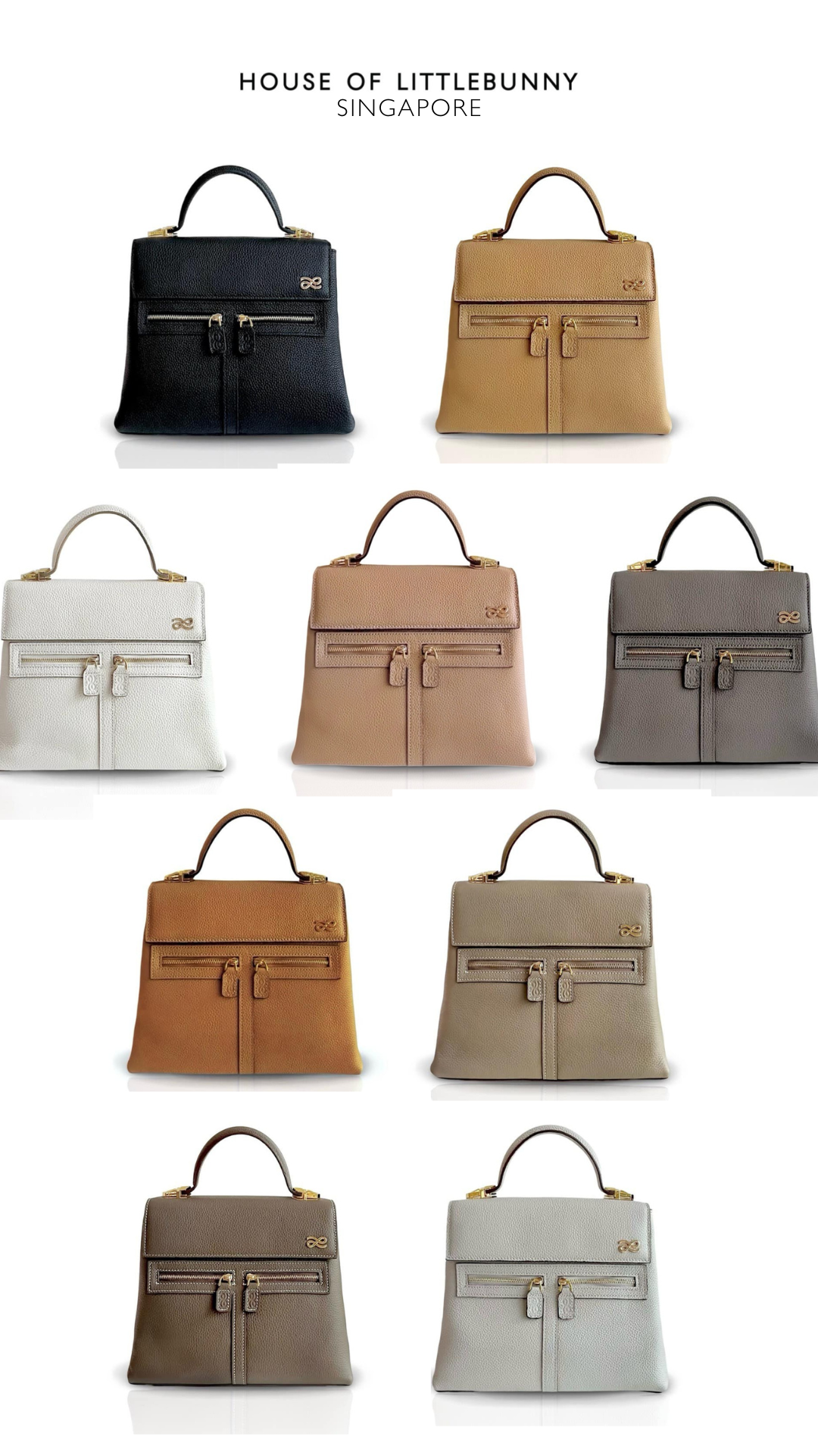 House of LittleBunny Singapore SG Clara Leather Model Color Chart