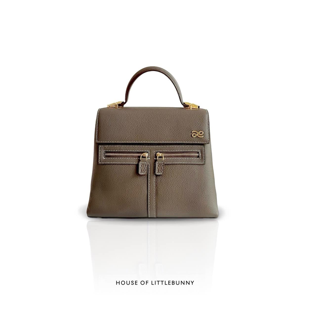 House of LittleBunny Singapore SG Clara Leather Tan Taupe