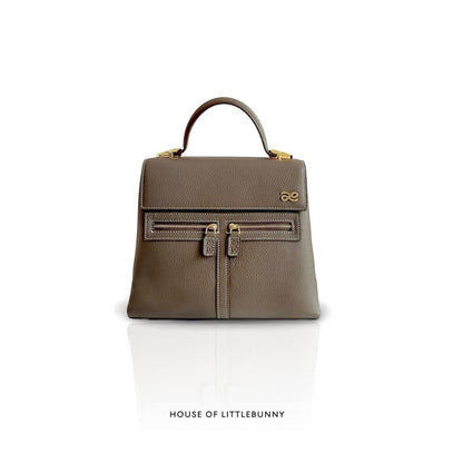 House of LittleBunny Singapore SG Clara Leather Tan Taupe