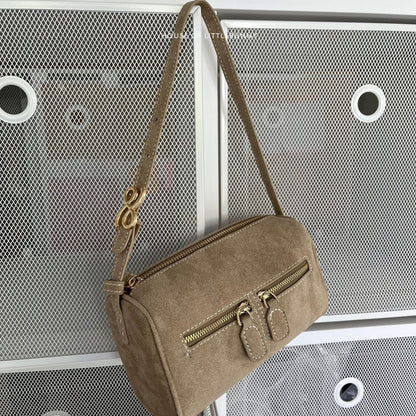 Zippillow Suede Bag - PU - Crossbody Handbag