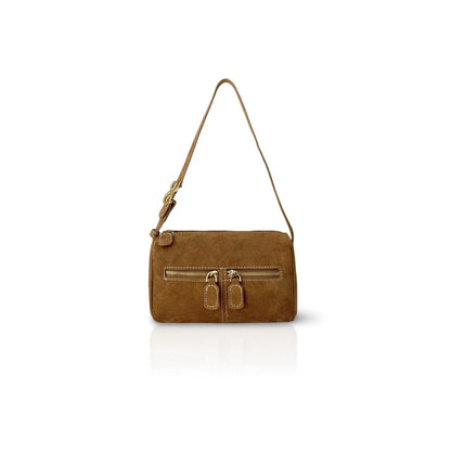 Zippillow Suede Bag - PU - Crossbody Handbag