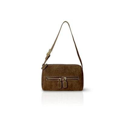 Zippillow Suede Bag - PU - Crossbody Handbag